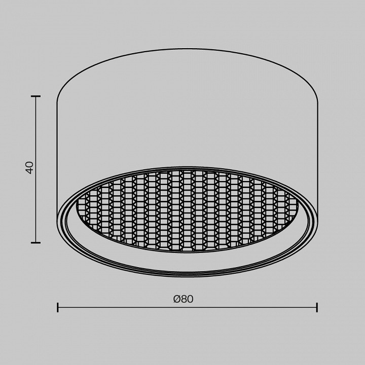 Накладной светильник maytoni technical glare c122cl-l7-3k-w