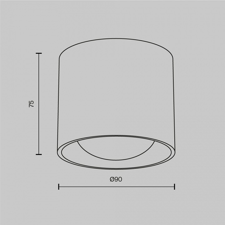 Накладной светильник maytoni technical lens c217cl-15w4k-w