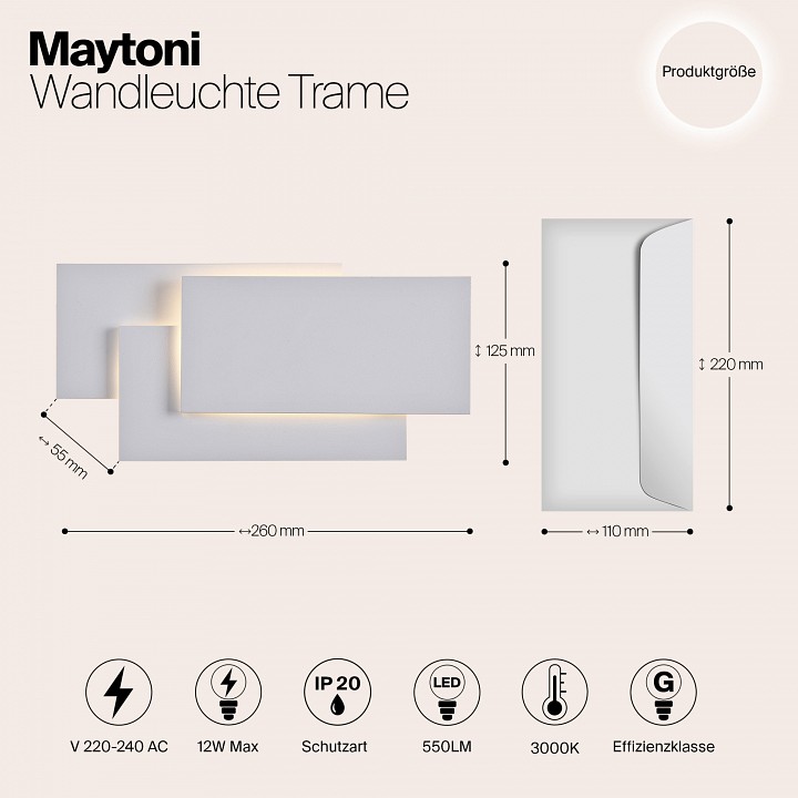 Накладной светильник maytoni technical trame c804wl-l12w