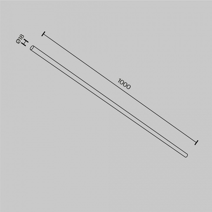 Штанги maytoni technical accessories for system axity ca001-l1000-bs