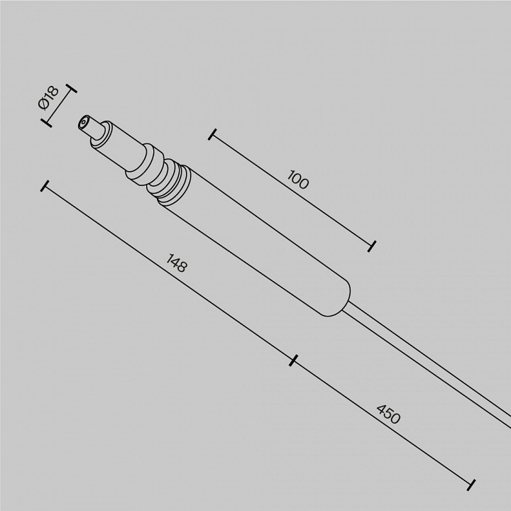 Токопровод maytoni technical accessories for system axity ca002pi-b