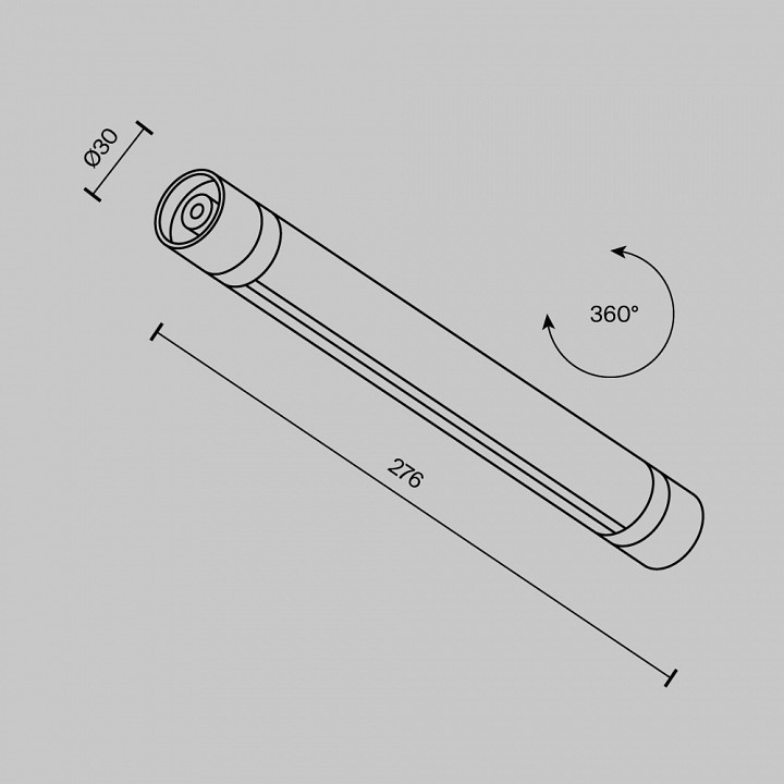 Трек подвесной maytoni technical  ca012-trx-300-b