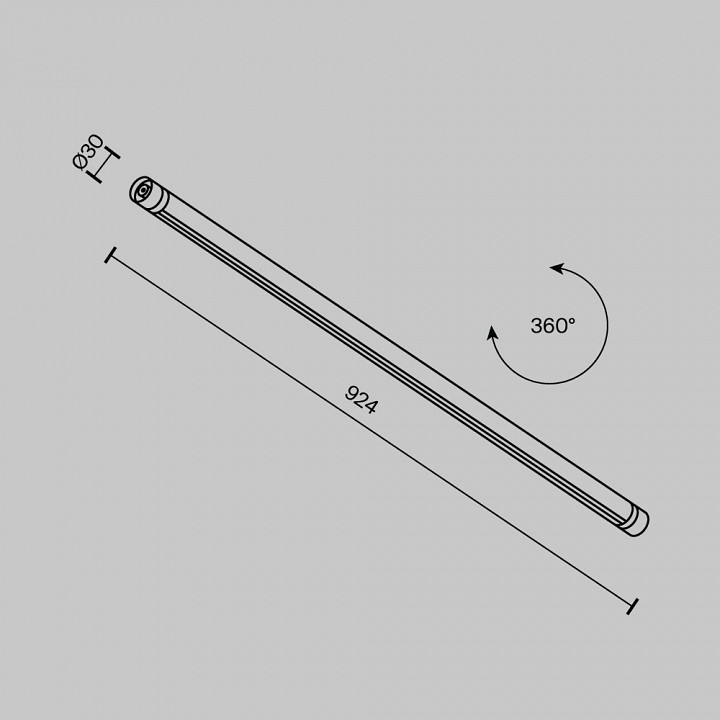 Трек подвесной maytoni technical  ca012-trx-900-b