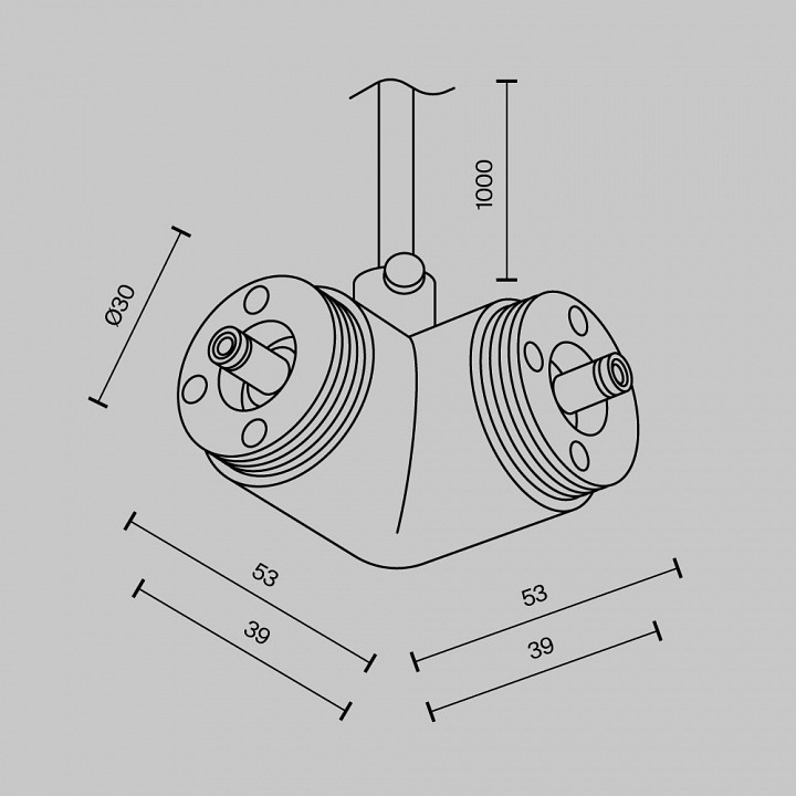 Токопровод угловой внутренний maytoni technical  ca014lc-p-b
