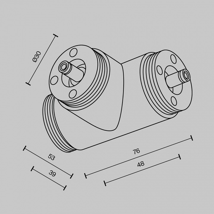 Соединитель t-образный для треков maytoni technical  ca015tc-b