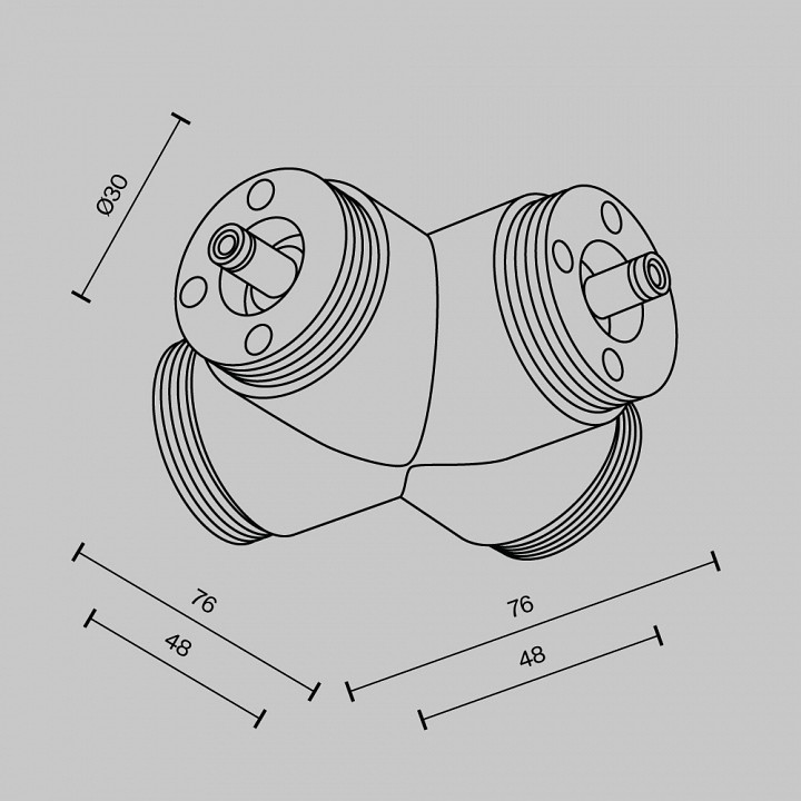 Соединитель x-образный для треков maytoni technical  ca017tx-b