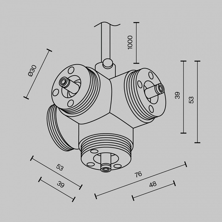 Токопровод угловой внутренний maytoni technical  ca019l4c-p-b