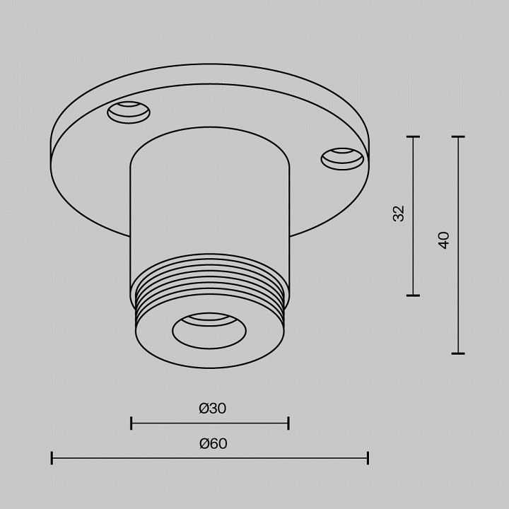Крепление для трека maytoni technical  ca022bo-b