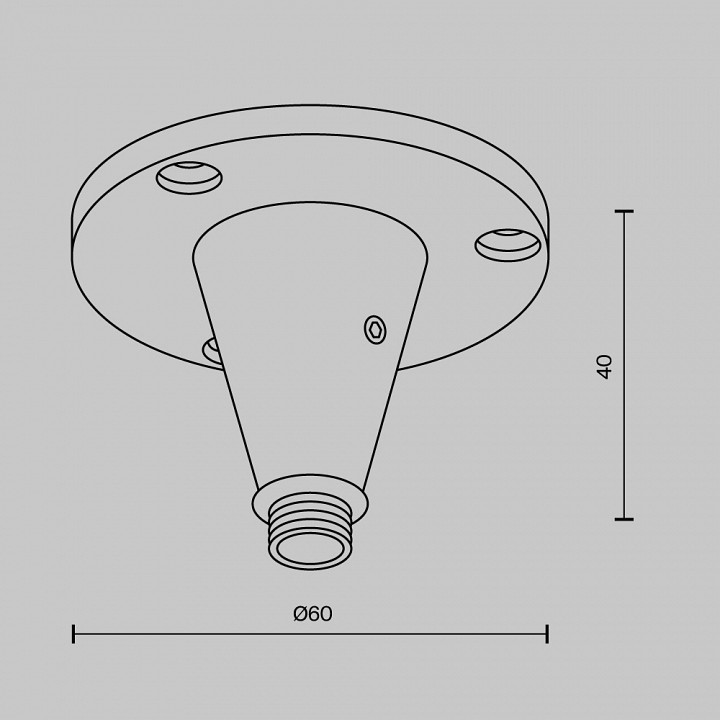 Крепление для трека maytoni technical  ca026bs-b