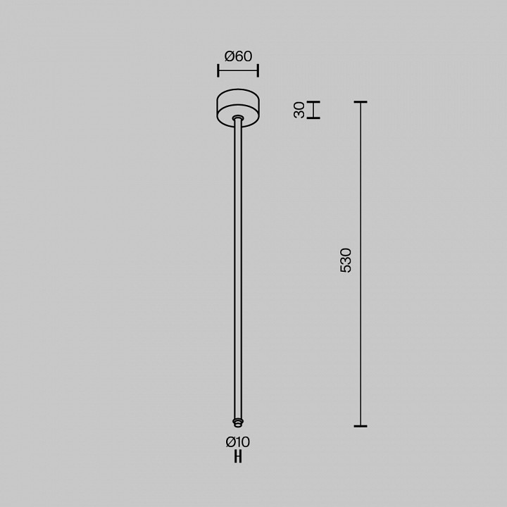 Основание на штанге maytoni technical  ca030c-sl-l500-b