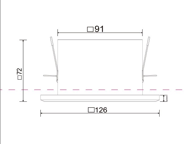 Встраиваемый светильник maytoni technical metal modern dl008-2-01-b