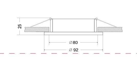 Встраиваемый светильник maytoni technical atom dl023-2-01b