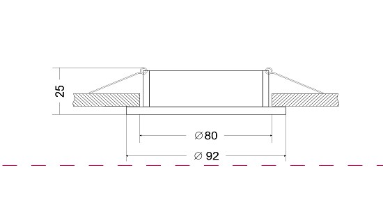 Встраиваемый светильник maytoni technical atom dl023-2-01s
