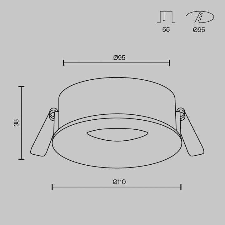 Встраиваемый светильник maytoni technical slim dl027-gx53-b