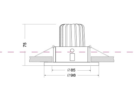 Встраиваемый светильник maytoni technical yin dl031-2-l12w