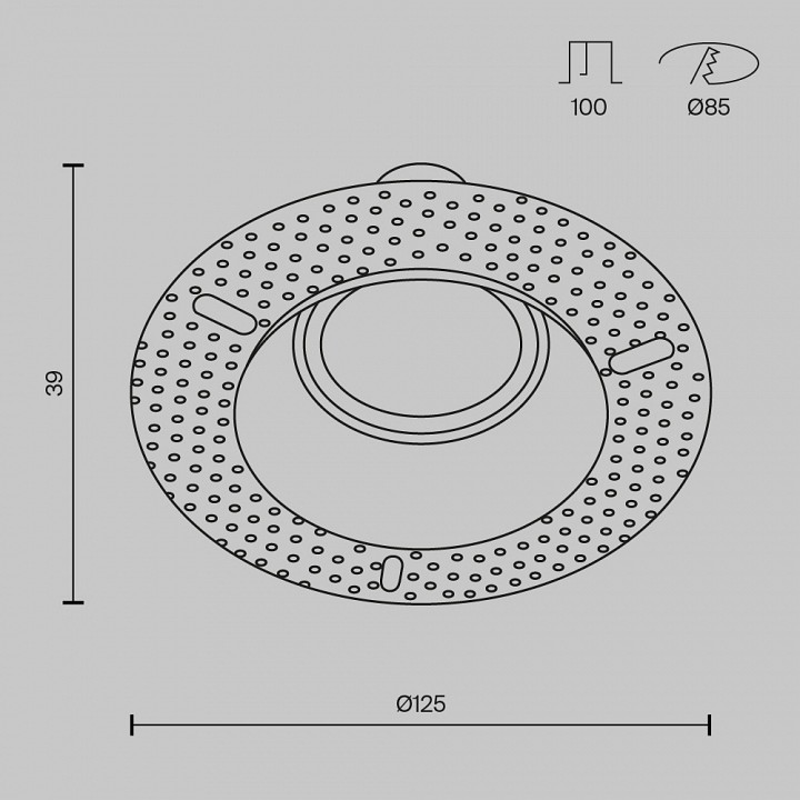 Встраиваемый светильник maytoni technical dot dl042-01-rd-b