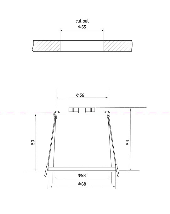 Встраиваемый светильник maytoni technical reif dl049-01w