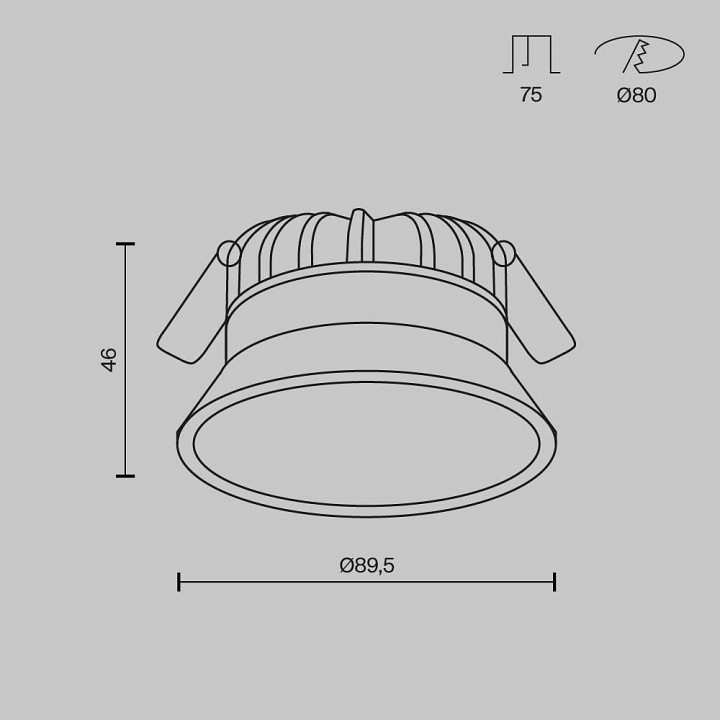 Встраиваемый светильник maytoni technical okno dl055-10w2.7-3-4k-w