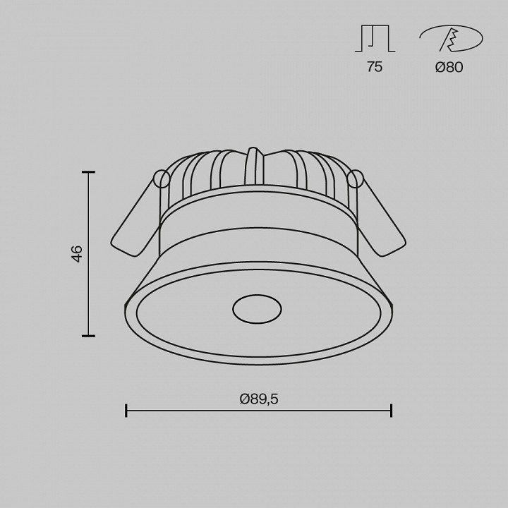 Встраиваемый светильник maytoni technical okno dl055-8w3k-sen-w