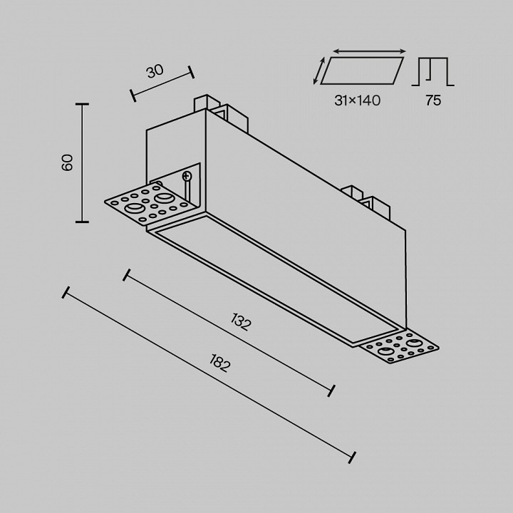 Встраиваемый светильник maytoni technical basis dl066-12w3-6k-trs-w