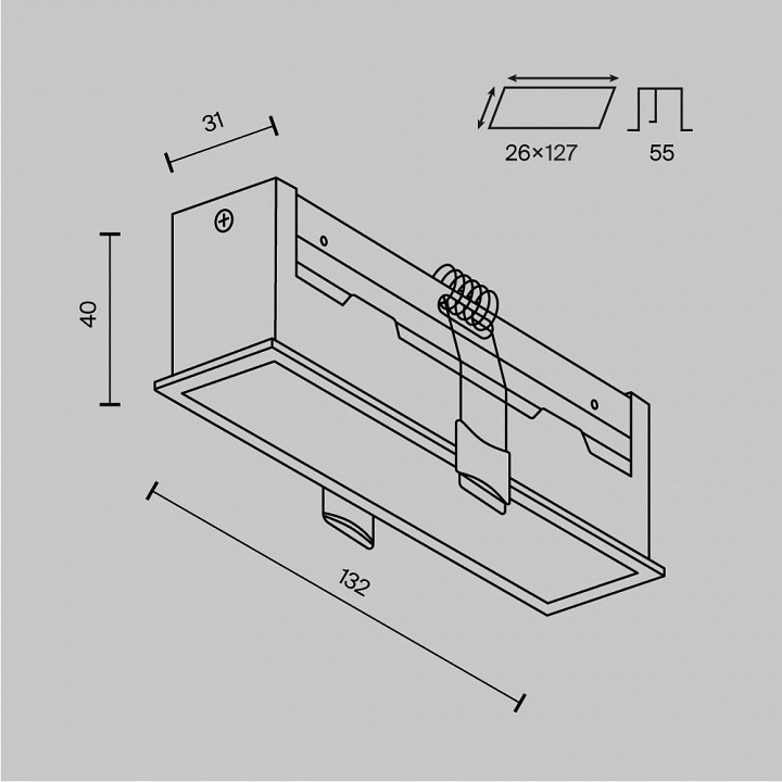 Встраиваемый светильник maytoni technical basis dl066-12w3-6k-w