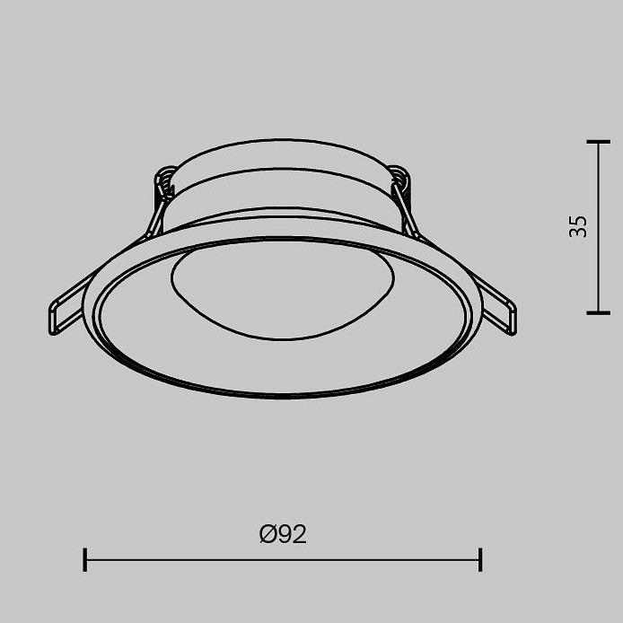 Встраиваемый светильник maytoni technical spark dl096-gu10-w