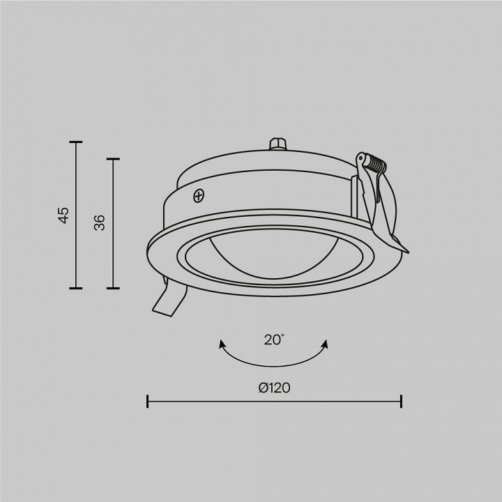 Встраиваемый светильник maytoni technical lens dl105-12w4k-b