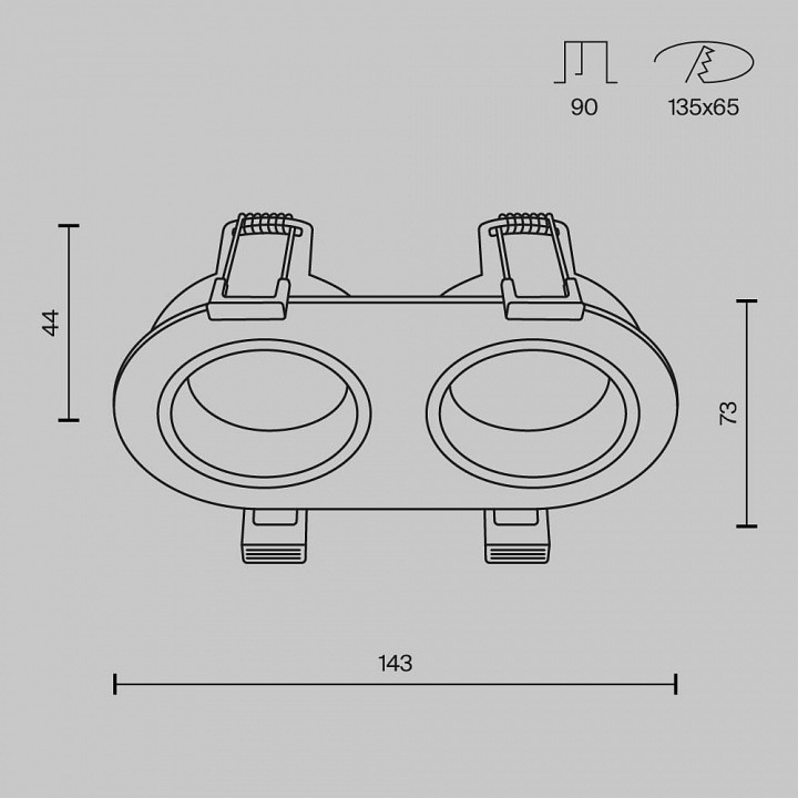 Встраиваемый светильник maytoni technical share dl126-02-gu10-w