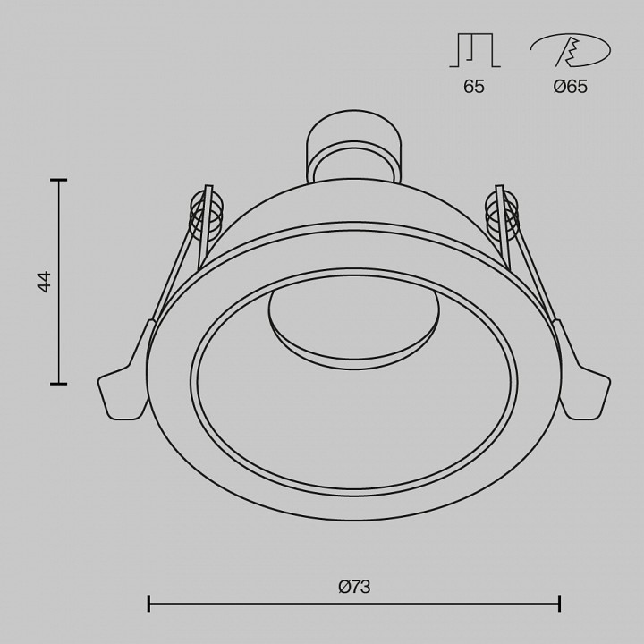 Встраиваемый светильник maytoni technical share dl126-gu10-wb