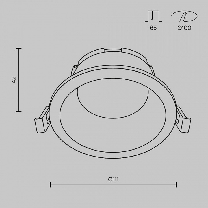 Встраиваемый светильник maytoni technical share dl126-gx53-wb