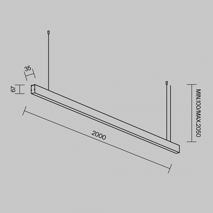 Подвесной светильник maytoni technical  ll312048