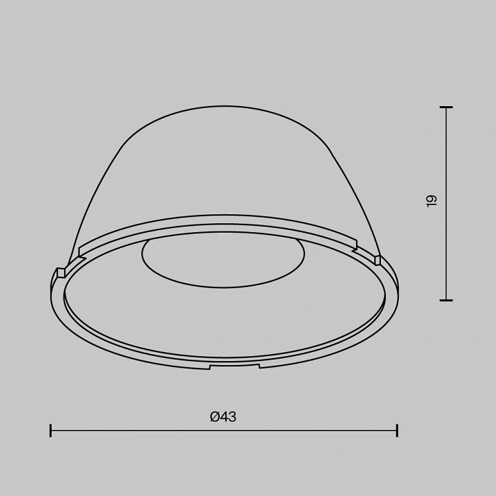 Линза maytoni technical downlight lensd43-24