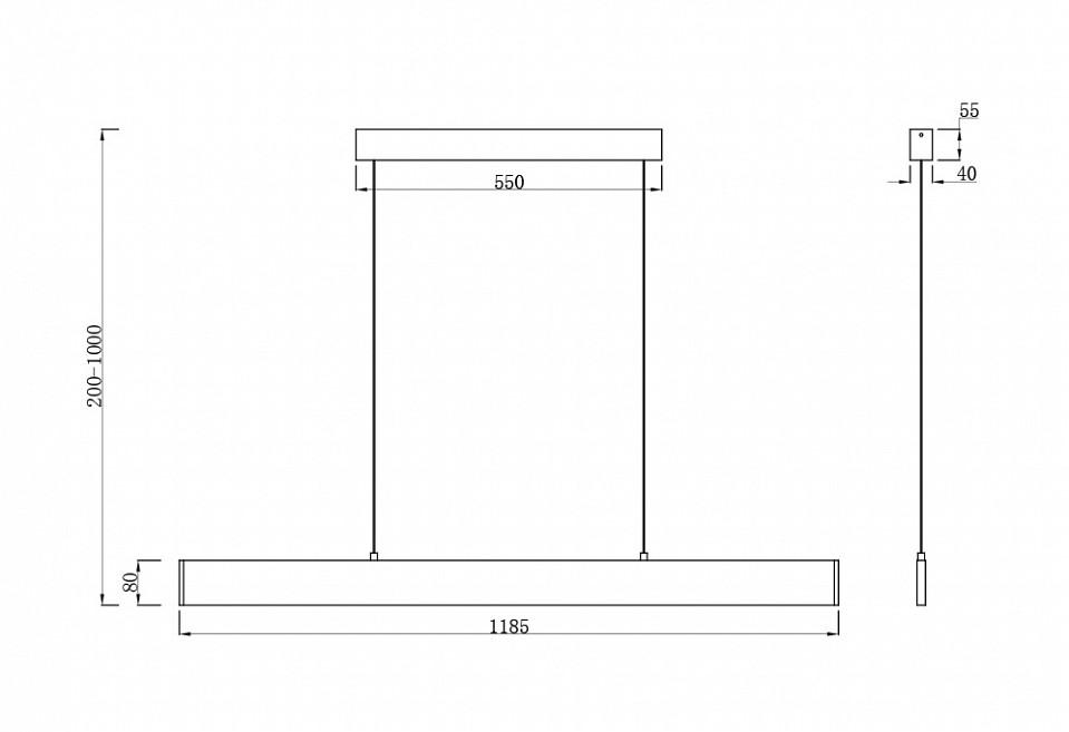 Подвесной светильник maytoni technical step p010pl-l30g4k