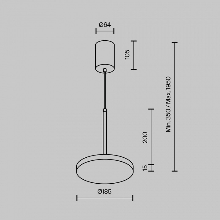 Подвесной светильник maytoni technical plato p076pl-l12w3k-bs