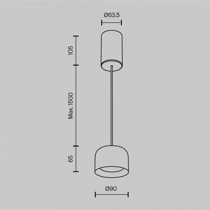 Подвесной светильник maytoni technical comfy p113-l12-3k-w