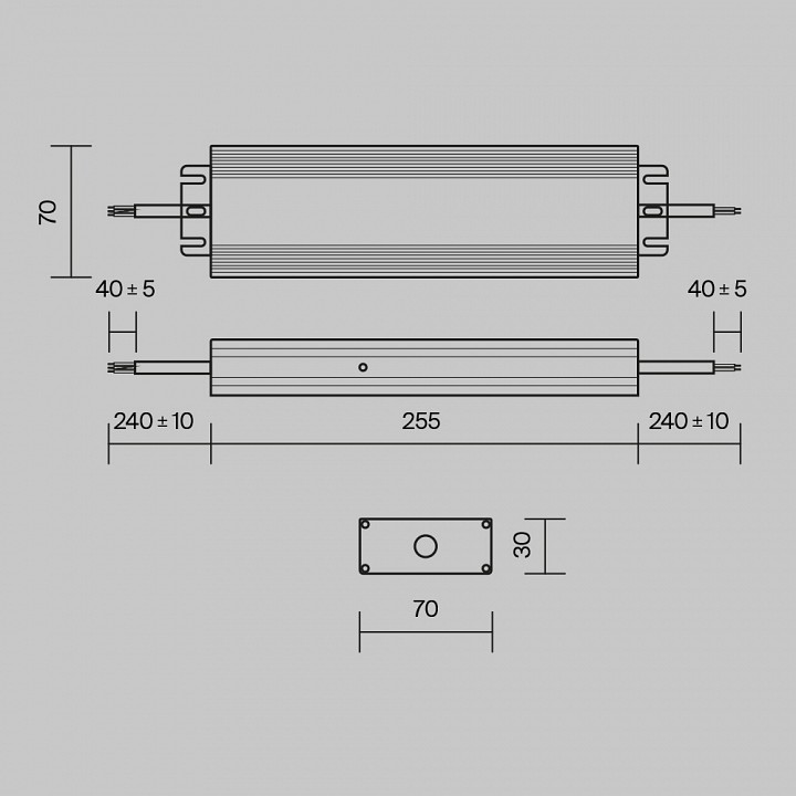 Блок питания с проводом maytoni technical power supply magnetic psl008-200w-48v-ip67