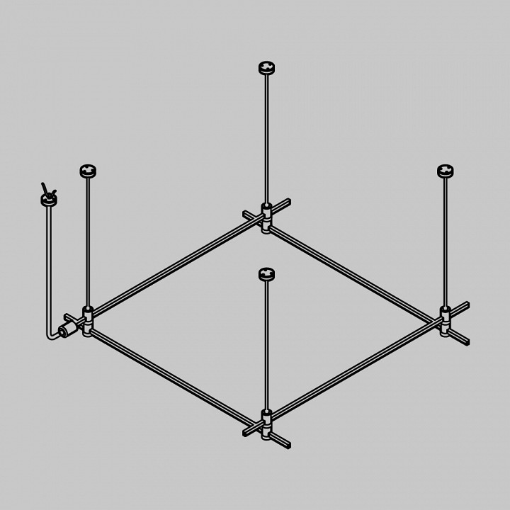 Трек подвесной maytoni technical готовая конструкция tfc-flar-h08-bs