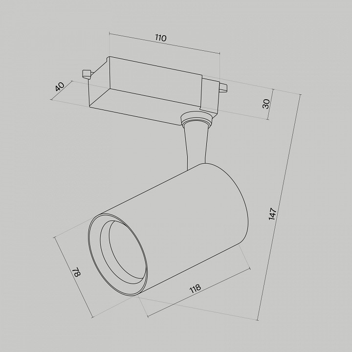 Светильник на штанге maytoni technical vuoro tr003-1-10w3k-m-b