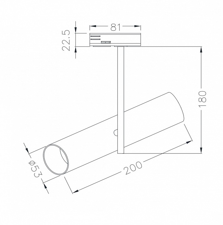 Светильник на штанге maytoni technical elti tr005-1-gu10-b