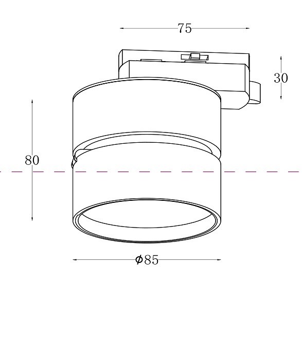 Накладной светильник maytoni technical onda tr007-1-12w3k-w