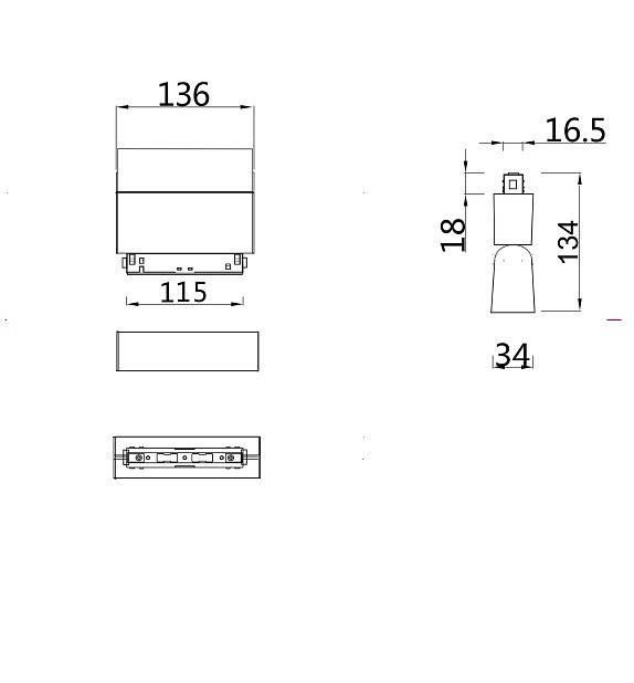 Накладной светильник maytoni technical basis tr013-2-10w3k-b