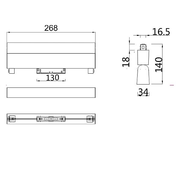 Накладной светильник maytoni technical basis tr013-2-20w4k-w