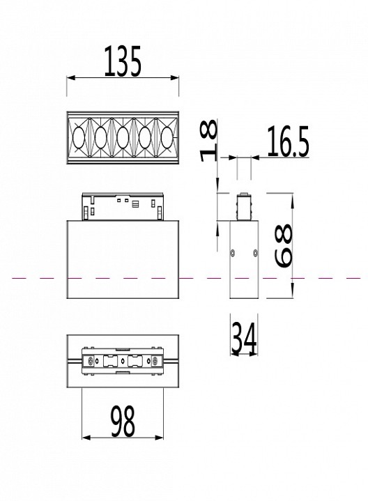 Накладной светильник maytoni technical points tr014-2-10w3k-b