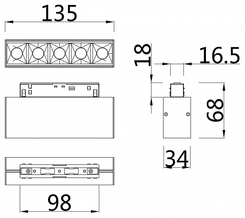 Накладной светильник maytoni technical points tr014-2-10w3k-w