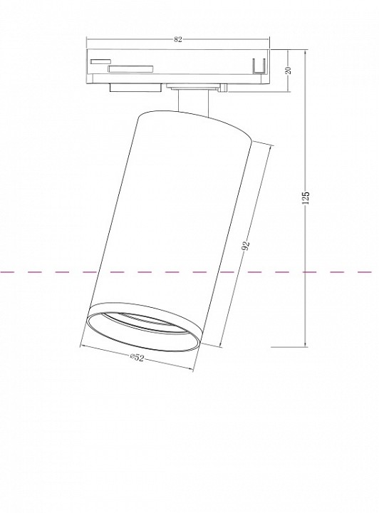 Светильник на штанге maytoni technical focus s tr020-1-gu10-b