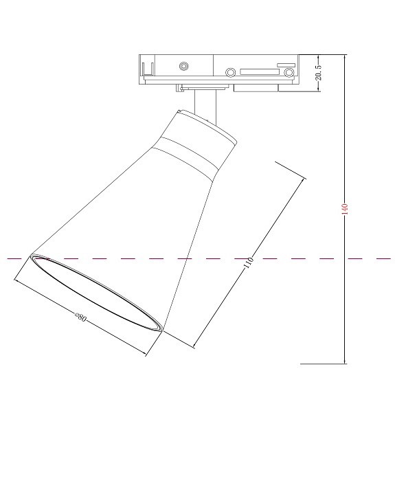 Светильник на штанге maytoni technical virar tr022-1-gu10-w