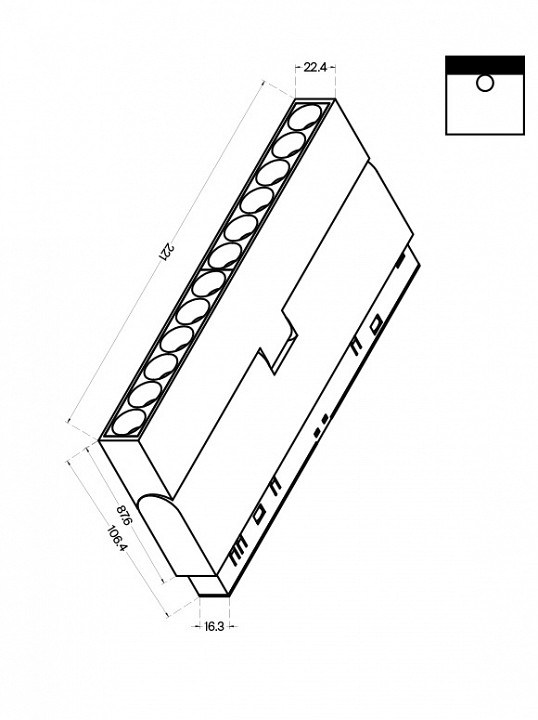 Накладной светильник maytoni technical points rot tr033-2-12w4k-b