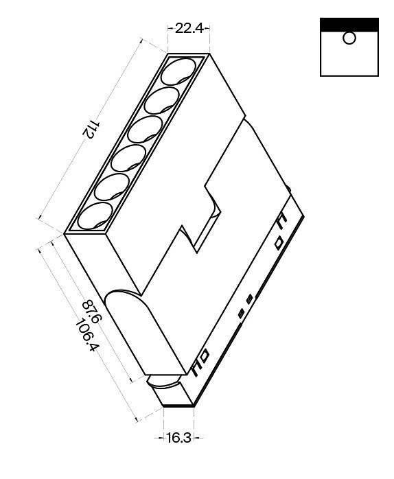 Накладной светильник maytoni technical points rot tr033-2-6w3k-b