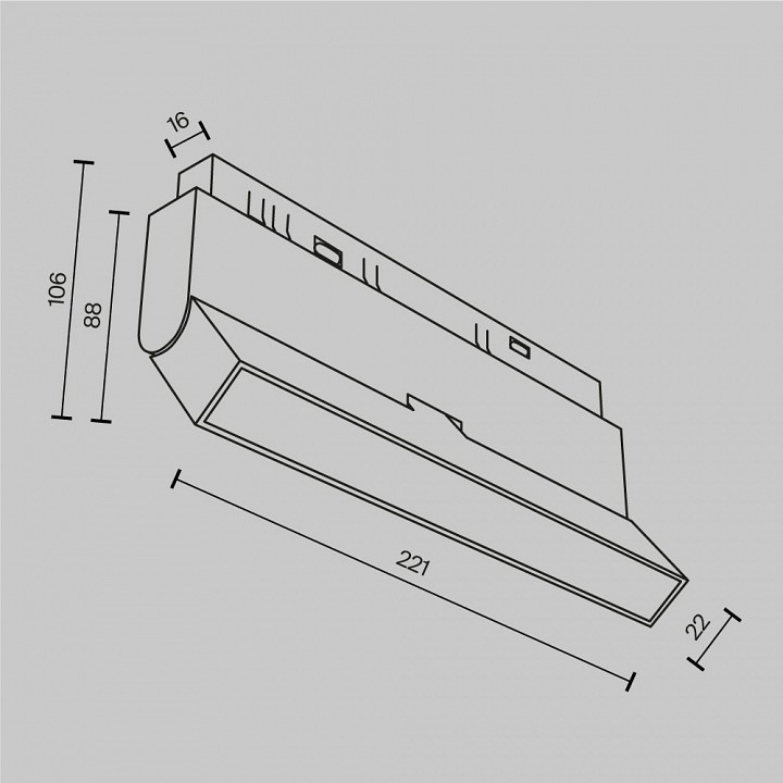 Накладной светильник maytoni technical basis rot tr036-2-12w2.7k-b