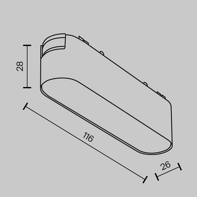Накладной светильник maytoni technical basis tr080-1-6w3k-w